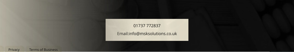01737 772837         Email:info@msksolutions.co.uk